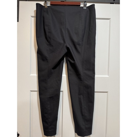 St. John Black Pants Ankle 28" Inseam Women's Sz 12 Side Zip Travel Easy Care - Picture 3 of 15